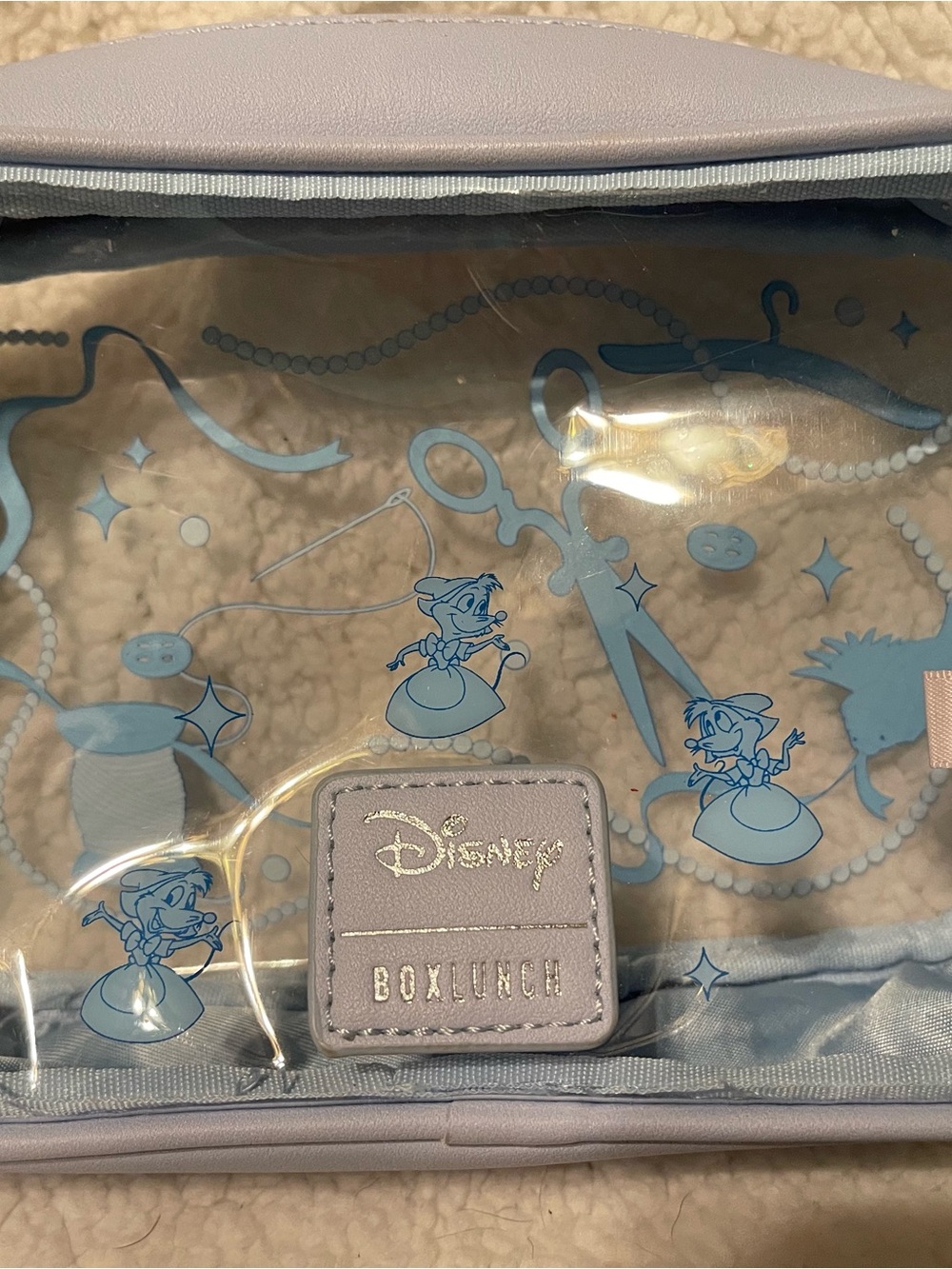Disney Cinderella Cosmetic Pouch Set in Light Lavender and Navy - Picture 2 of 8
